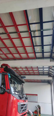 Przejrzyste drzwi przemysłowe aluminiowe sekcyjne do sal wystawienniczych ochrony przeciwpożarowej