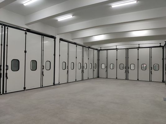 Niestandardowe szare drzwi składane bez silnika z kołnierzami z żeliwa