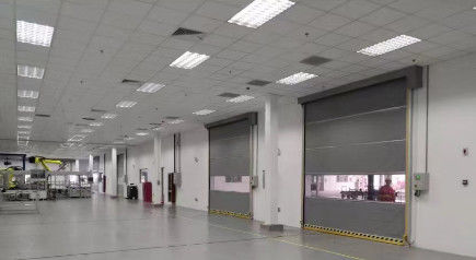 Drzwi z tkaniny PVC Automatyczne szybkie drzwi rolkowe Przemysłowe