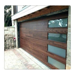 Izolowane drzwi sekcjonalne przemysłowe zewnętrzne / wewnętrzne podwójnie hartowane aluminium nowa stal / ochrona / metal / patio /